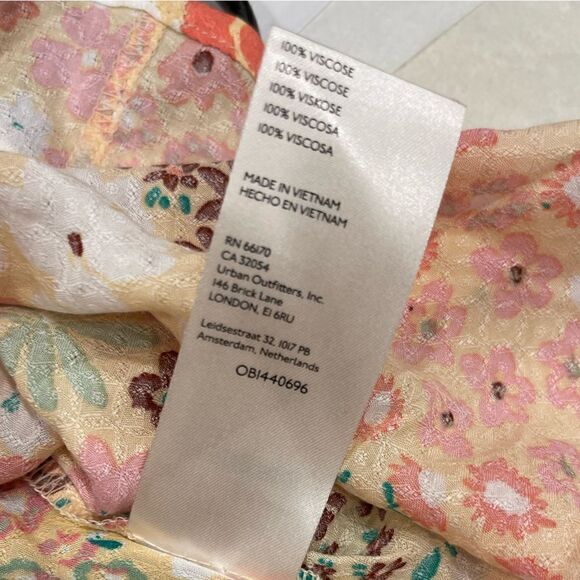 Free People Callie Floral Print Scoop Neck Short Sleeve Tunic Top .Size XS - Picture 15 of 16